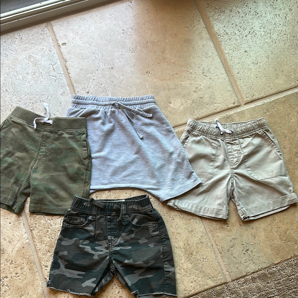 Kids Camo and Neutral Shorts Set